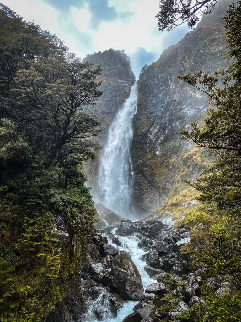 New Zealand South Island Itinerary Devils Punchbowl Waterfall
